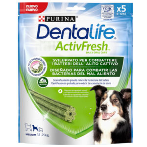 Purina Dentalife Activfresh Medium Οδοντική Λιχουδιά Σκύλου κατά της Κακοσμίας 115gr 5τμχ