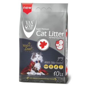Van Cat Grey Odor Control Άμμος Γάτας Clumping Ψιλόκοκκη (0,6mm-1,60mm) 9kg 10lt