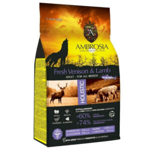 Ambrosia Free Venison & Lamb Adult All Breeds 12kg