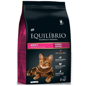 Equilibrio Adult Hairball Controll Ξηρά Τροφή για Ενήλικες Γάτες με Κοτόπουλο 2kg