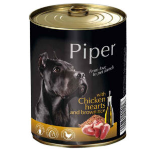 Piper Adult Chicken Hearts & Brown Rice 400gr