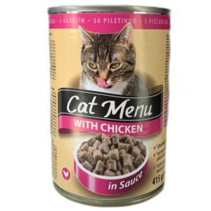 Cat Menu Υγρή Τροφή Γάτας σε Κονσέρβα με Κοτόπουλο 415gr