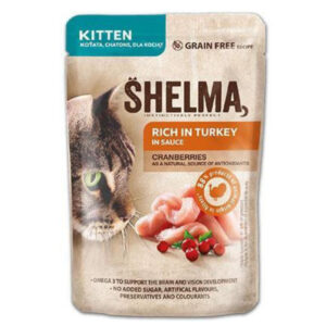 Shelma Kitten σε Φακελάκι με Γαλοπούλα Cranberries 85gr