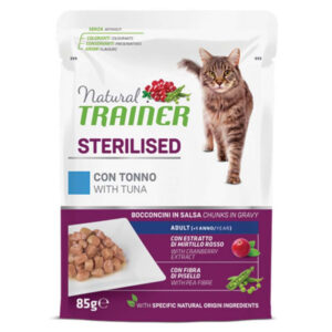 Natural Trainer Cat Sterilised Gravy με Τόνο 85gr