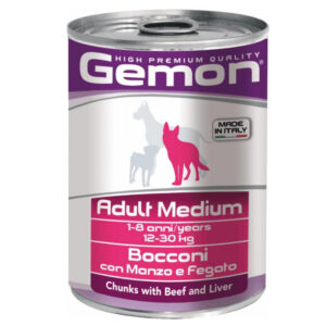 Gemon Dog Adult Medium Beef σε Κομματάκια 415gr